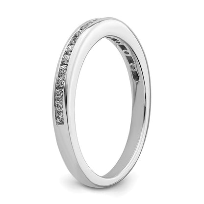 14k White Gold Real Diamond Band