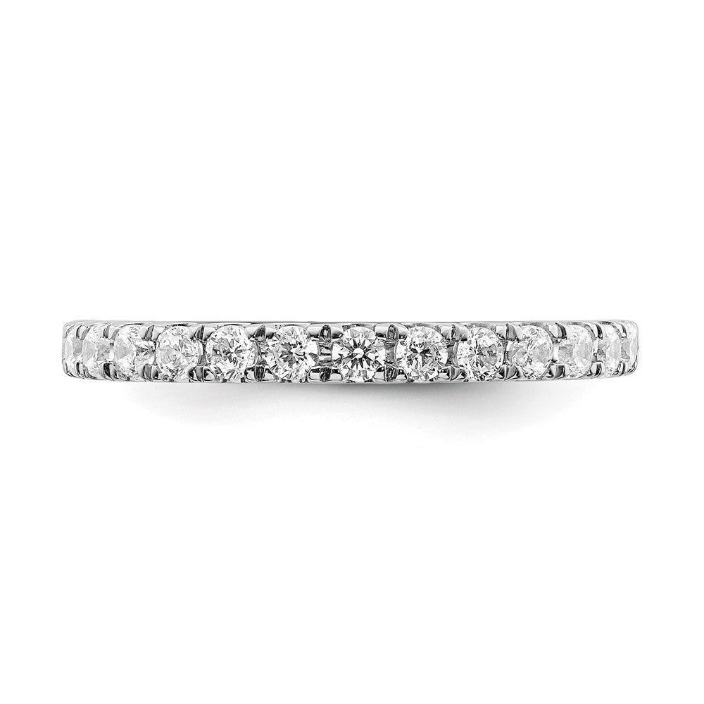 14k White Gold Real Diamond Band