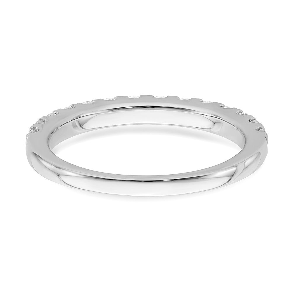 14k White Gold Real Diamond Band