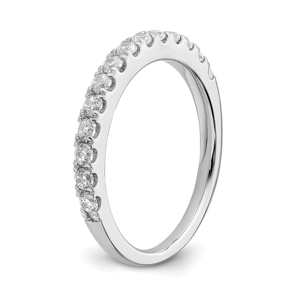 14k White Gold Real Diamond Band
