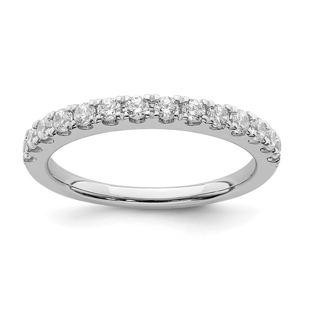 14k White Gold Real Diamond Band