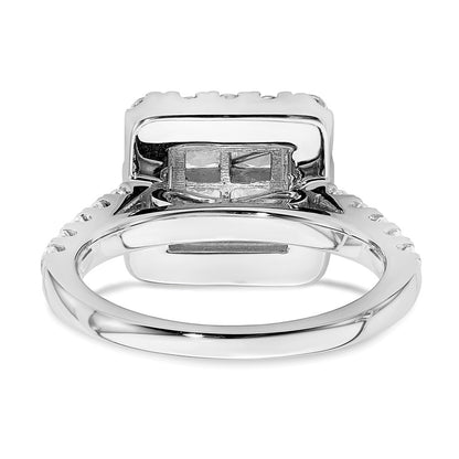 14k White Gold Real Diamond Cluster Real Diamond Engagement Ring
