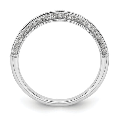 0.20ct. CZ Solid Real 14K White Gold Complete Wedding Wedding Band Ring