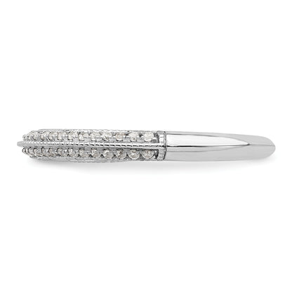 0.20ct. CZ Solid Real 14K White Gold Complete Wedding Wedding Band Ring