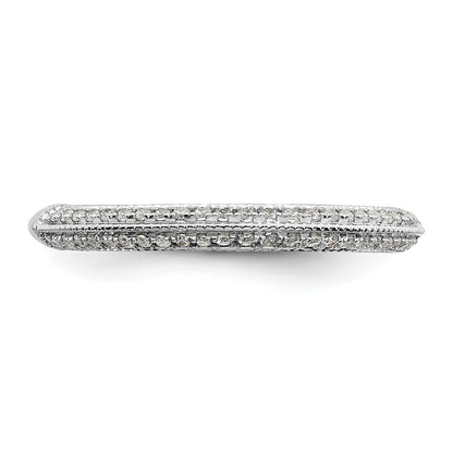 0.20ct. CZ Solid Real 14K White Gold Complete Wedding Wedding Band Ring