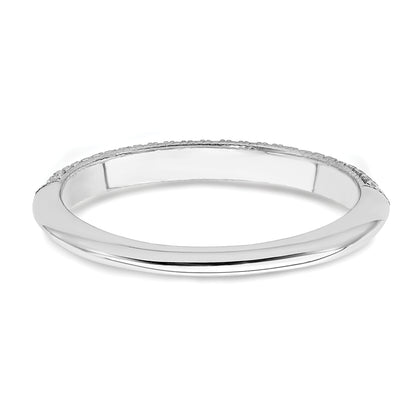 0.20ct. CZ Solid Real 14K White Gold Complete Wedding Wedding Band Ring