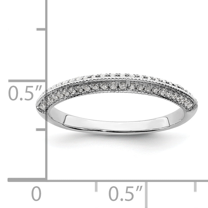 0.20ct. CZ Solid Real 14K White Gold Complete Wedding Wedding Band Ring