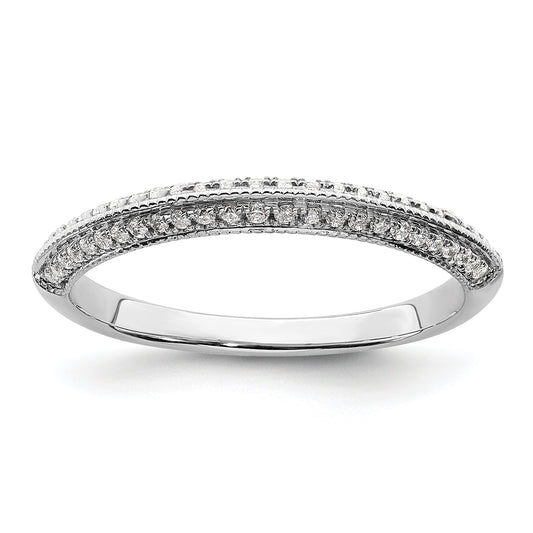 0.20ct. CZ Solid Real 14K White Gold Complete Wedding Wedding Band Ring