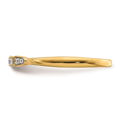 14K Yellow Gold Real Diamond Promise Ring