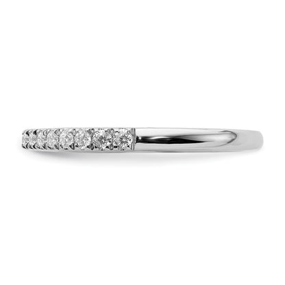0.25ct. CZ Solid Real 14K White Gold Contoured Wedding Wedding Band Ring
