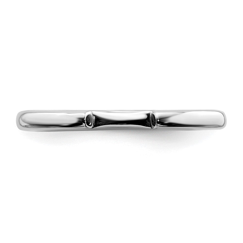 14K White Gold Real Diamond Wedding Band