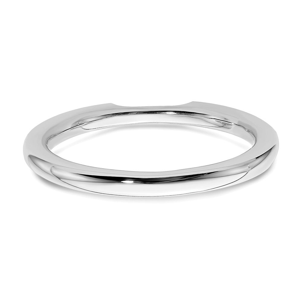 14K White Gold Real Diamond Wedding Band