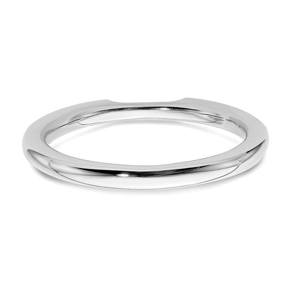 14K White Gold Real Diamond Wedding Band
