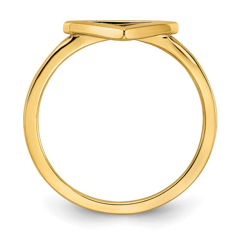 14K Yellow Gold Polished Triangle Ring