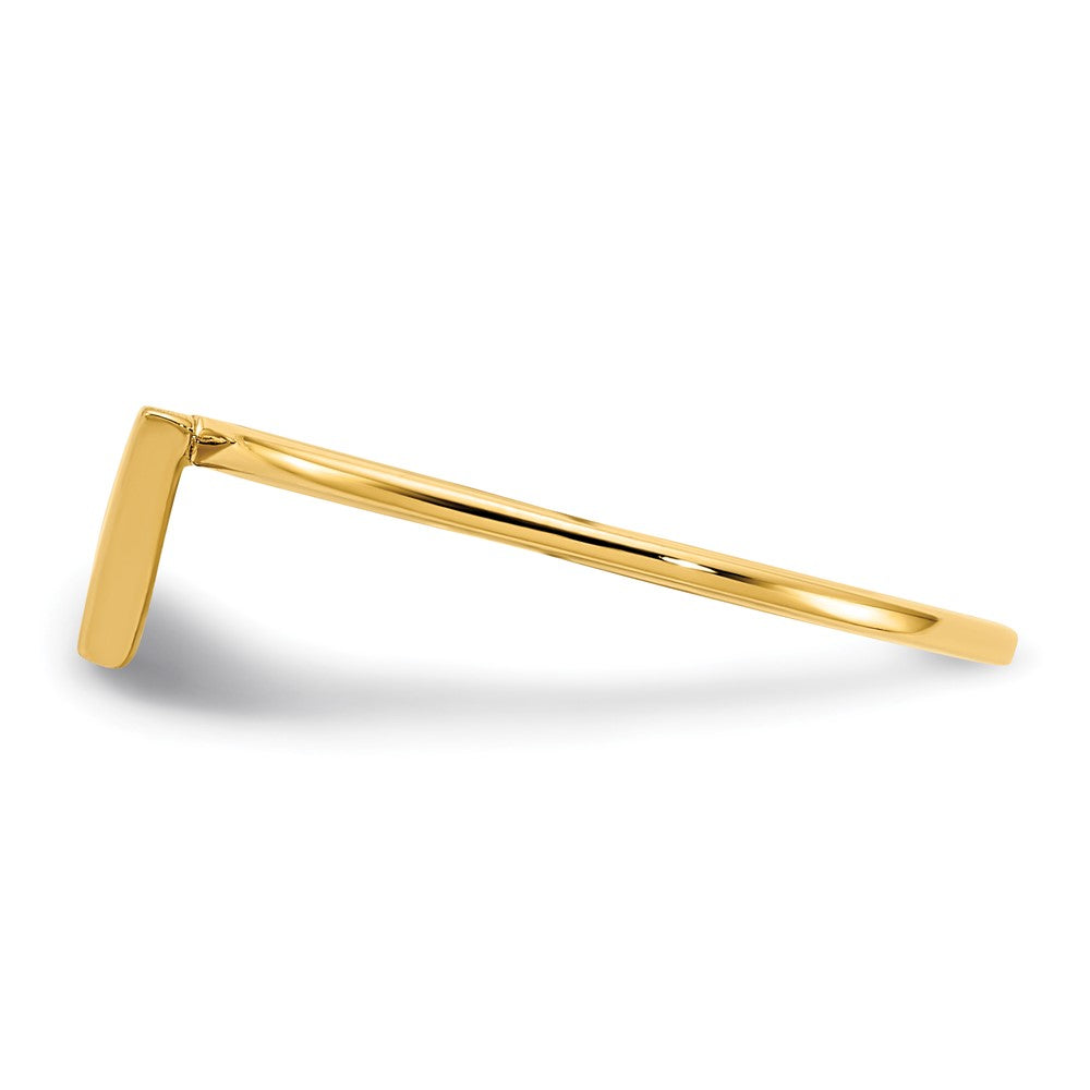14K Yellow Gold Polished Triangle Ring