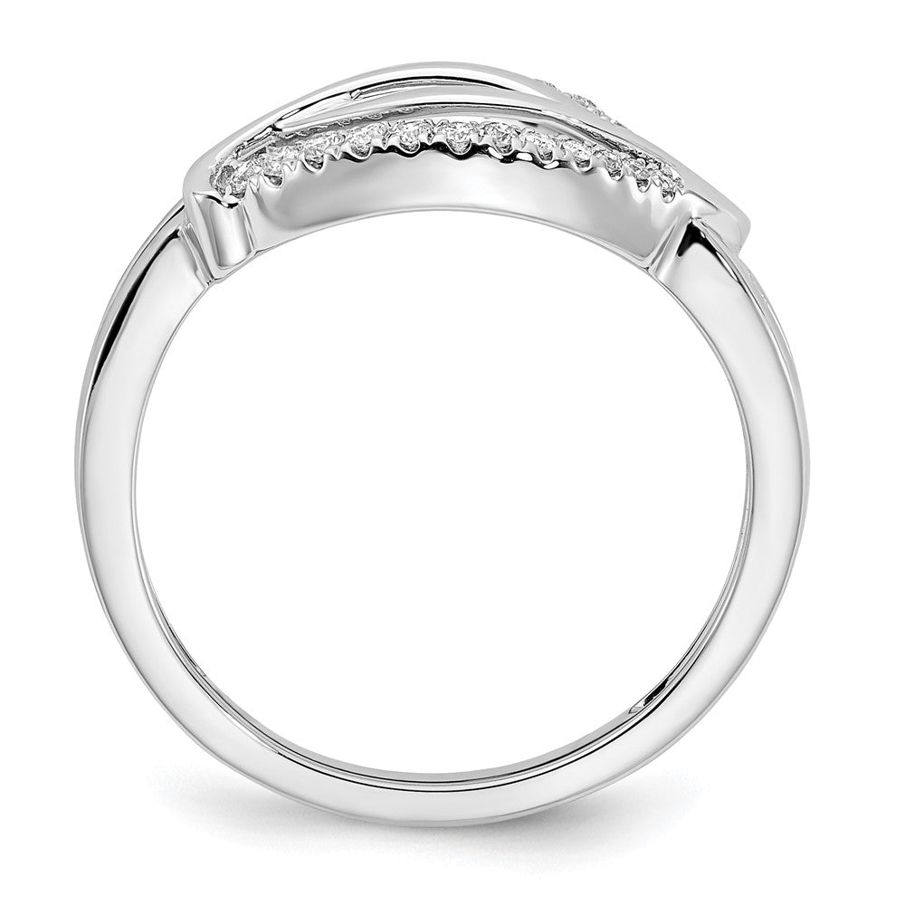 14k White Gold Fancy Real Diamond Ring