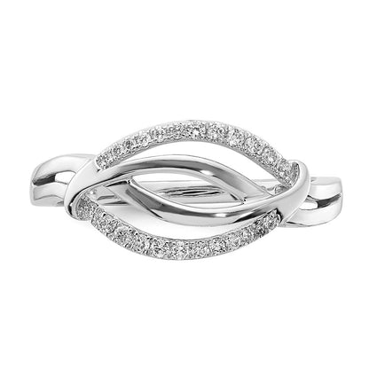 14k White Gold Fancy Real Diamond Ring