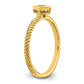 Solid 14k Yellow Gold Marquise Bezel Simulated Sapphire Ring