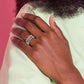 14k White Gold Gemstone and Turquoise Ring