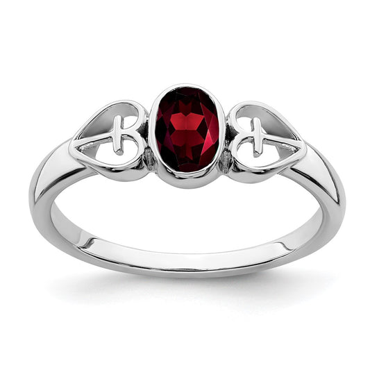 Sterling Silver Garnet Ring