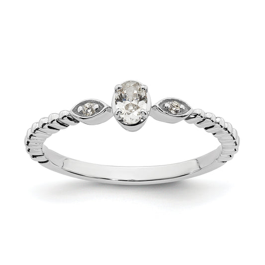 0.24ct. CZ Solid Real 14k White Polish Scalloped Wedding Band Ring Petite Oval Complete Dia Ring