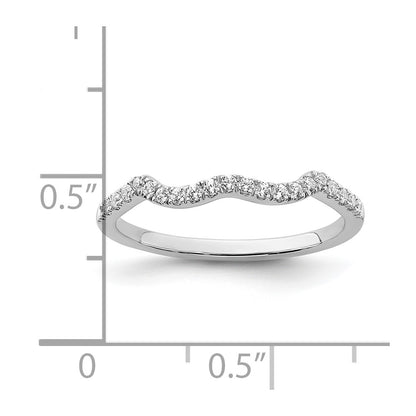 0.12ct. CZ Solid Real 14k White Polish Matching Wedding Wedding Band Ring
