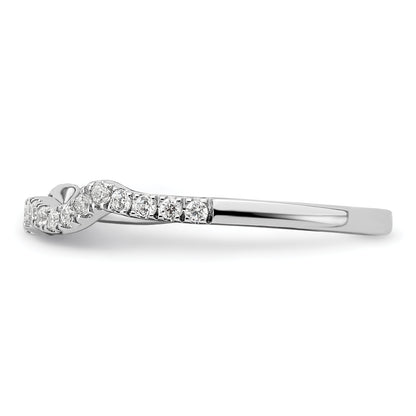 0.16ct. CZ Solid Real 14k White Polish Matching Wedding Wedding Band Ring