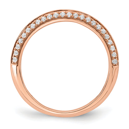 0.30ct. CZ Solid Real 14k Rose Polish Matching Wedding Wedding Band Ring
