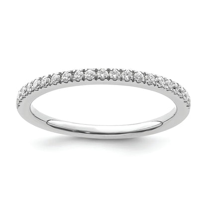 0.22ct. CZ Solid Real 14k White Polished Matching Wedding Wedding Band Ring