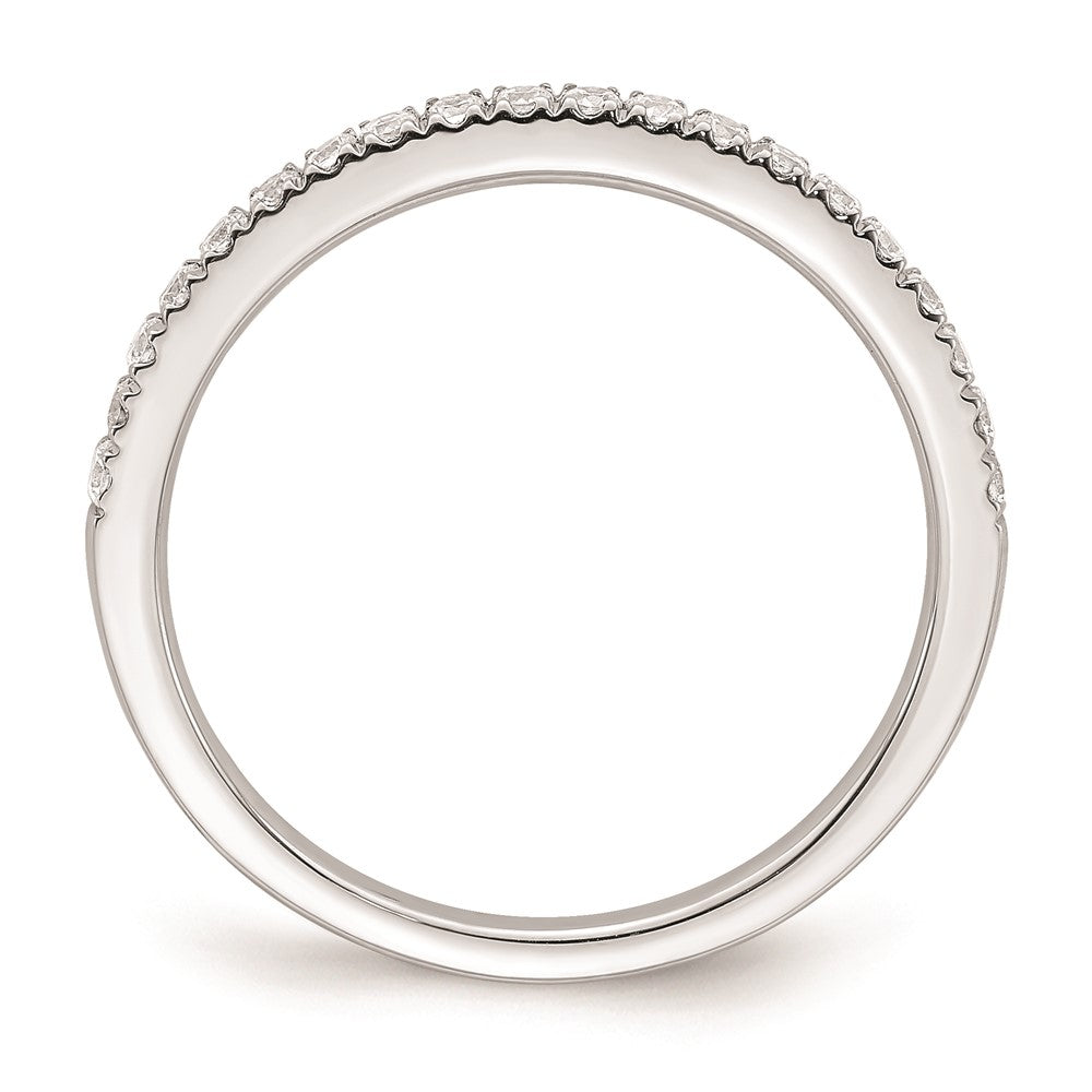 0.25ct. CZ Solid Real 14k White Polished Matching Wedding Wedding Band Ring