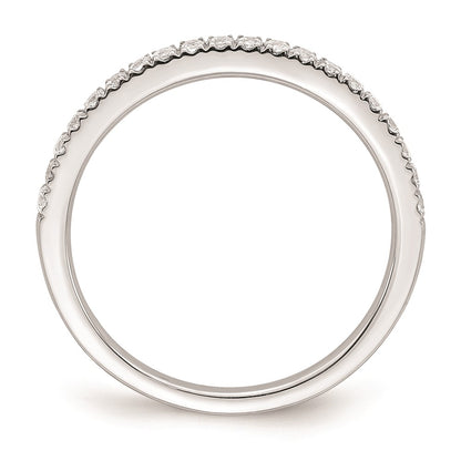 0.25ct. CZ Solid Real 14k White Polished Matching Wedding Wedding Band Ring