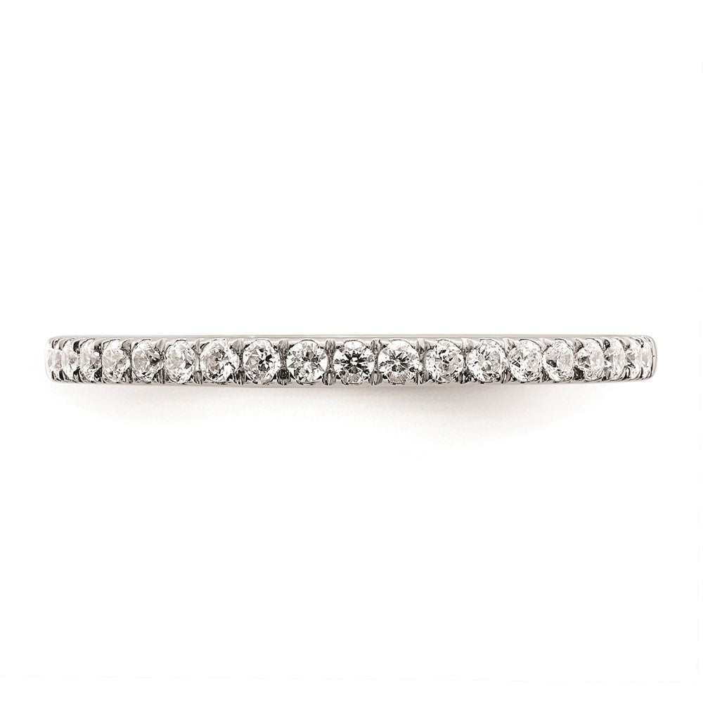 0.25ct. CZ Solid Real 14k White Polished Matching Wedding Wedding Band Ring