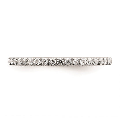 0.25ct. CZ Solid Real 14k White Polished Matching Wedding Wedding Band Ring