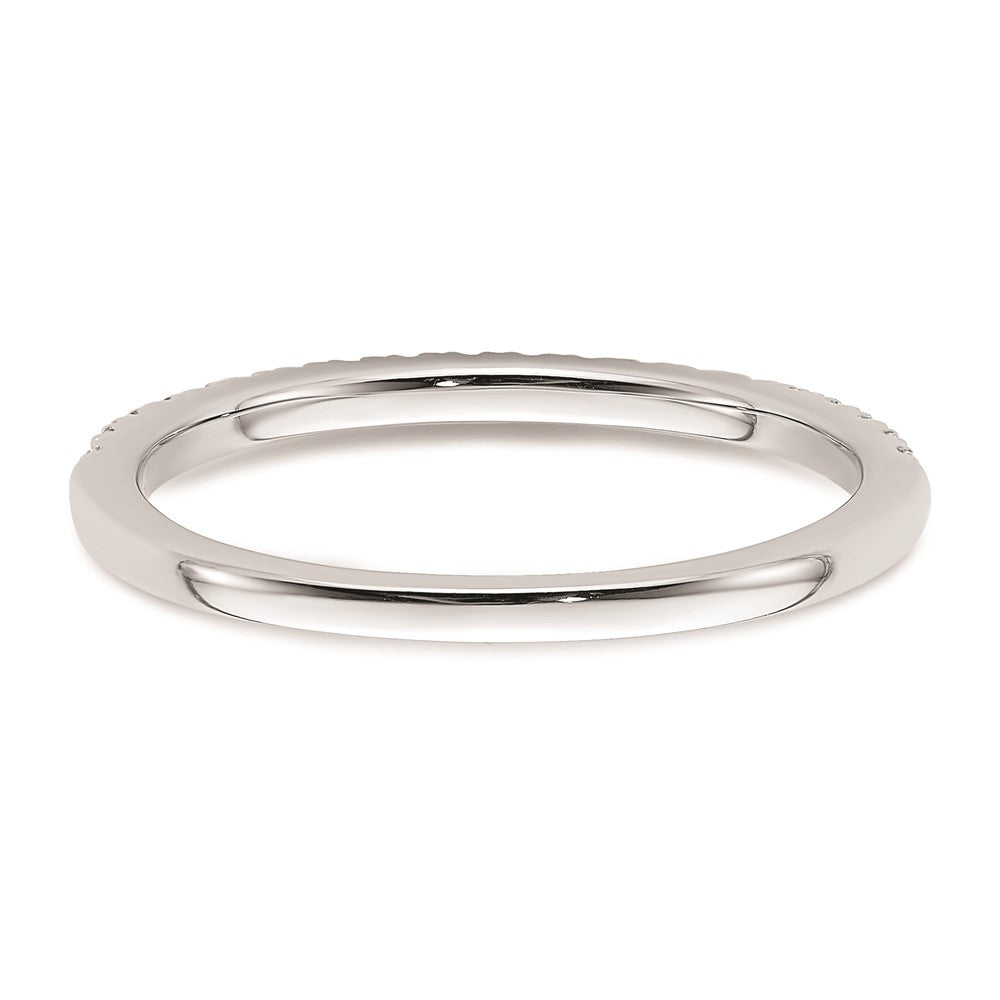 0.25ct. CZ Solid Real 14k White Polished Matching Wedding Wedding Band Ring