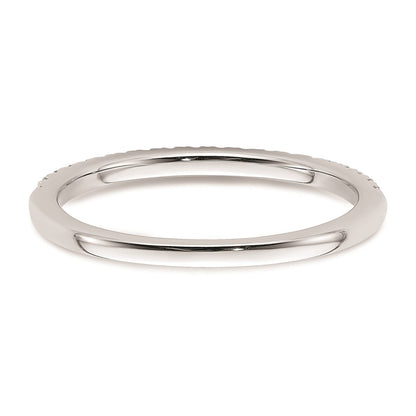 0.25ct. CZ Solid Real 14k White Polished Matching Wedding Wedding Band Ring