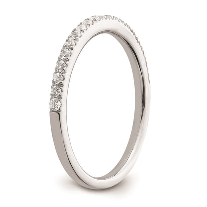 0.25ct. CZ Solid Real 14k White Polished Matching Wedding Wedding Band Ring