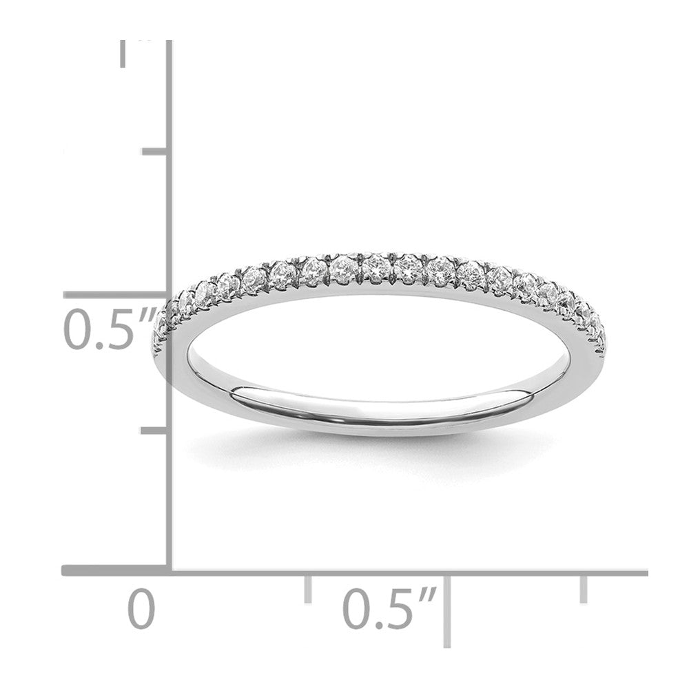 0.25ct. CZ Solid Real 14k White Polished Matching Wedding Wedding Band Ring