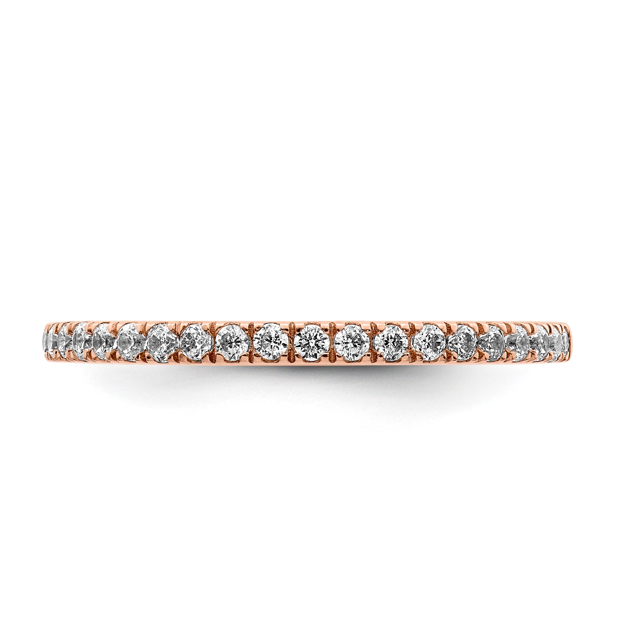 0.24ct. CZ Solid Real 14k White Polished Matching Wedding Wedding Band Ring