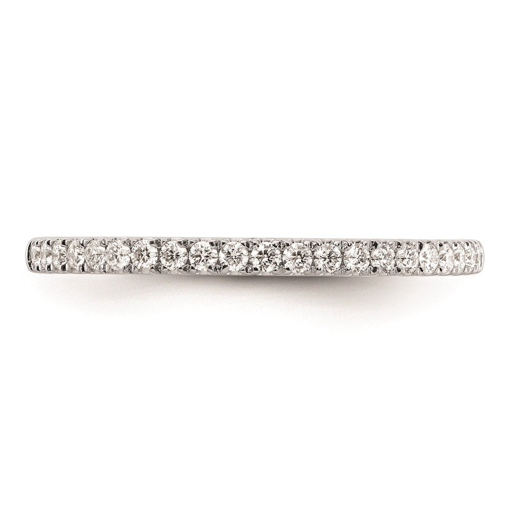 0.22ct. CZ Solid Real 14k White Polished Matching Wedding Wedding Band Ring