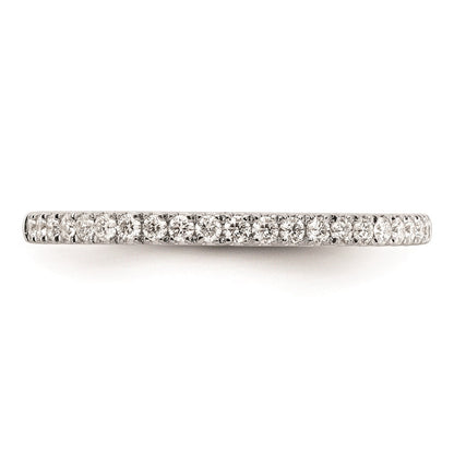 0.22ct. CZ Solid Real 14k White Polished Matching Wedding Wedding Band Ring