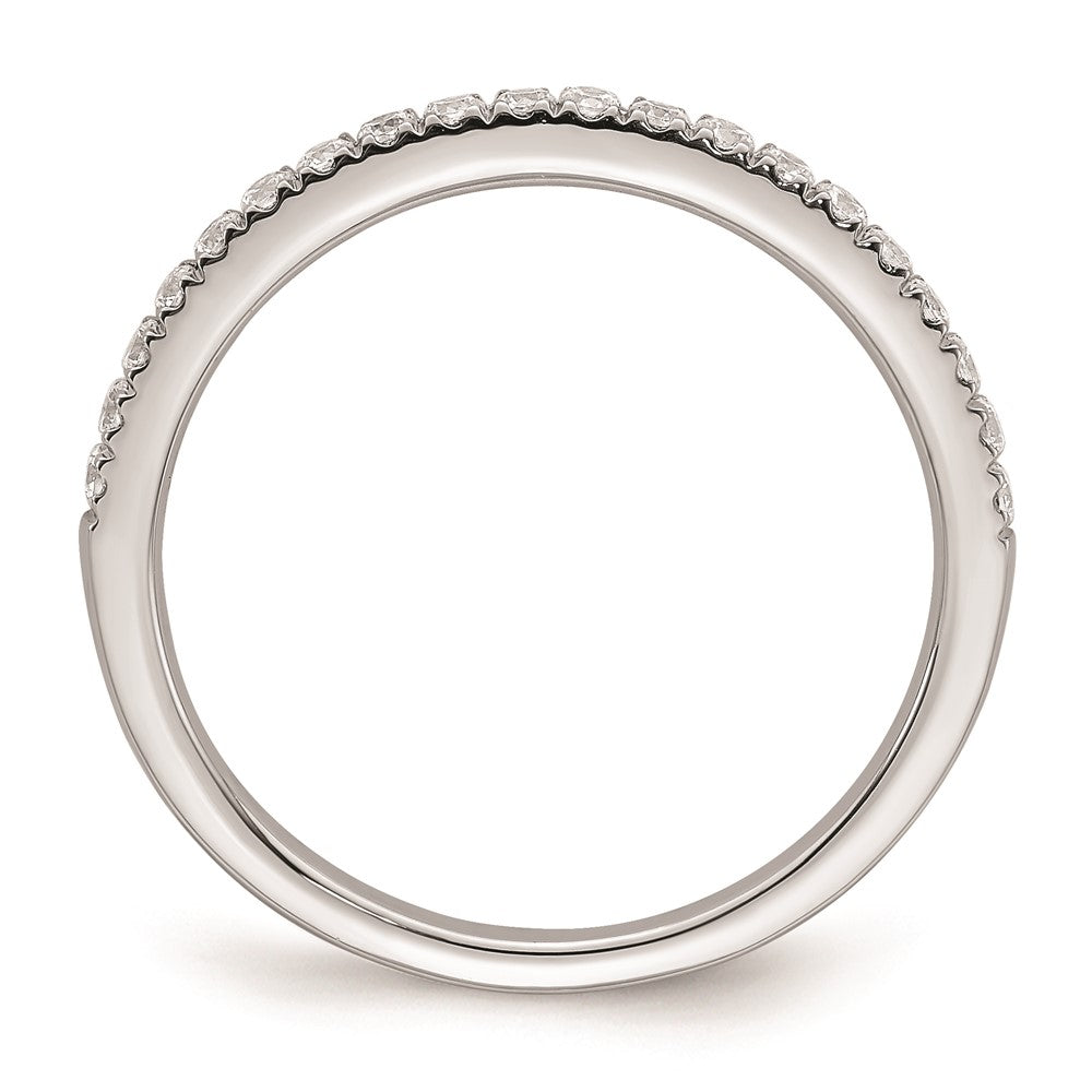 0.25ct. CZ Solid Real 14k White Polished Matching Wedding Wedding Band Ring