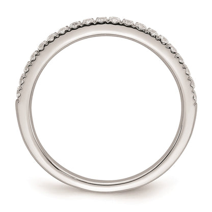 0.25ct. CZ Solid Real 14k White Polished Matching Wedding Wedding Band Ring