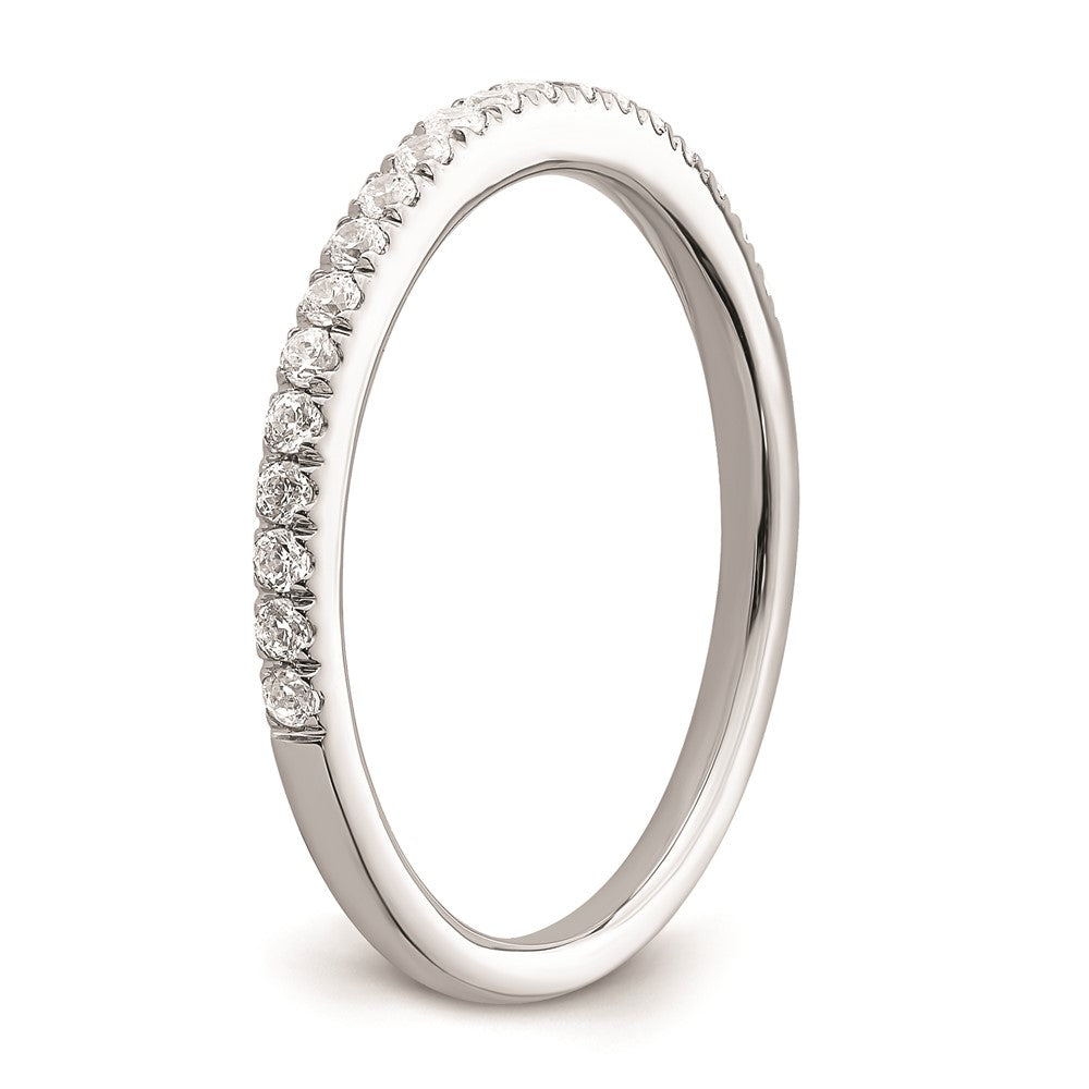 0.25ct. CZ Solid Real 14k White Polished Matching Wedding Wedding Band Ring