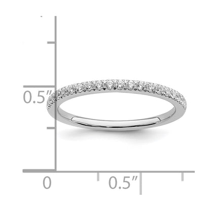 0.25ct. CZ Solid Real 14k White Polished Matching Wedding Wedding Band Ring