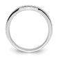 0.16ct. CZ Solid Real 14k White Polished Matching Wedding Wedding Band Ring