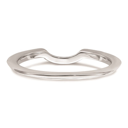 0.12ct. CZ Solid Real 14k White Polished Matching Wedding Wedding Band Ring
