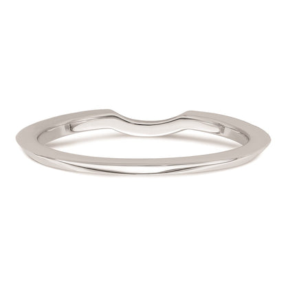 0.12ct. CZ Solid Real 14k White Polished Matching Wedding Wedding Band Ring