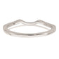 0.09ct. CZ Solid Real 14k White Polished Matching Wedding Wedding Band Ring