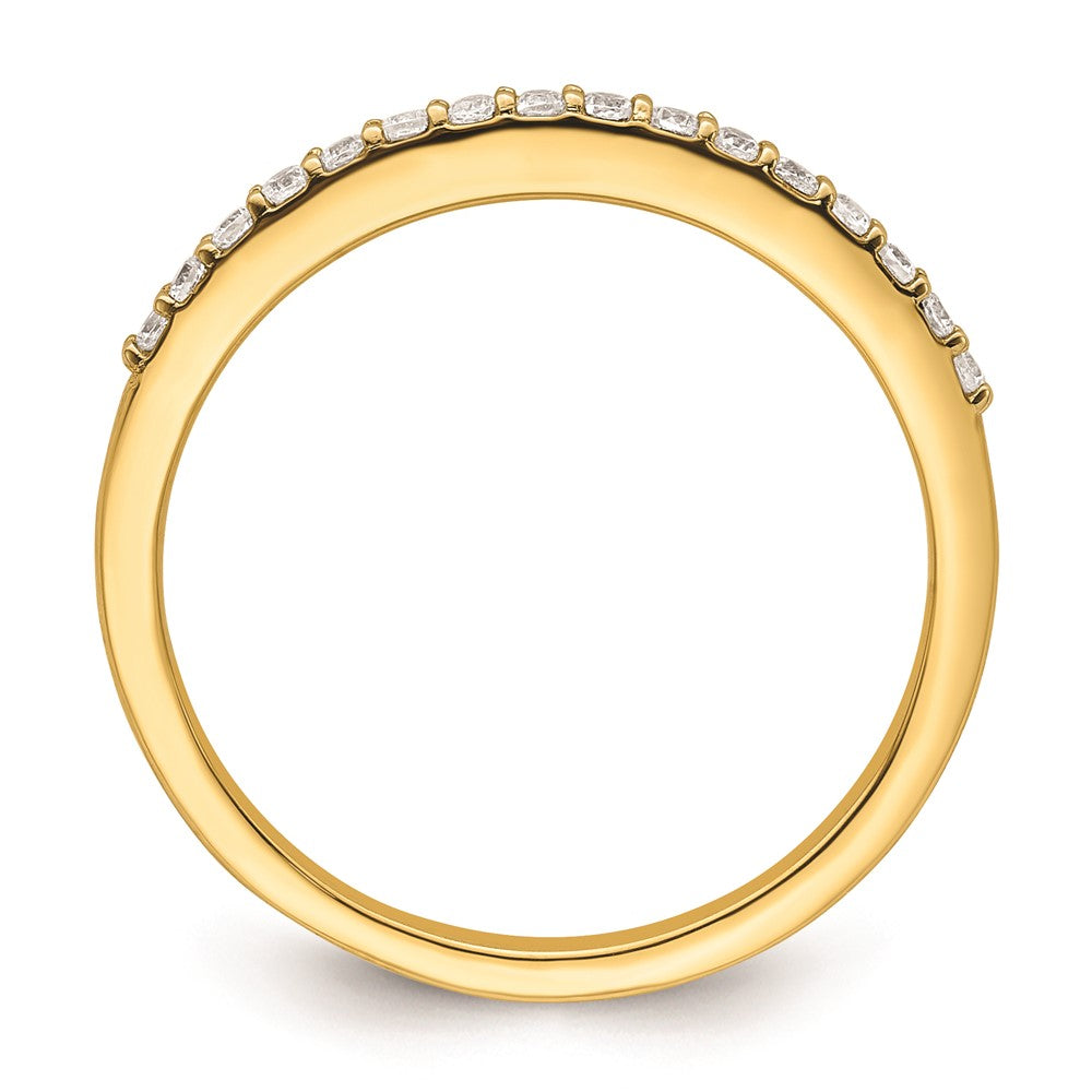 0.17ct. CZ Solid Real 14k Polished Matching Wedding Wedding Band Ring