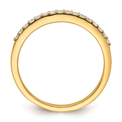 0.17ct. CZ Solid Real 14k Polished Matching Wedding Wedding Band Ring